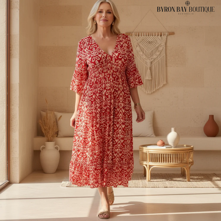 Lillia – Boho Printed Dress