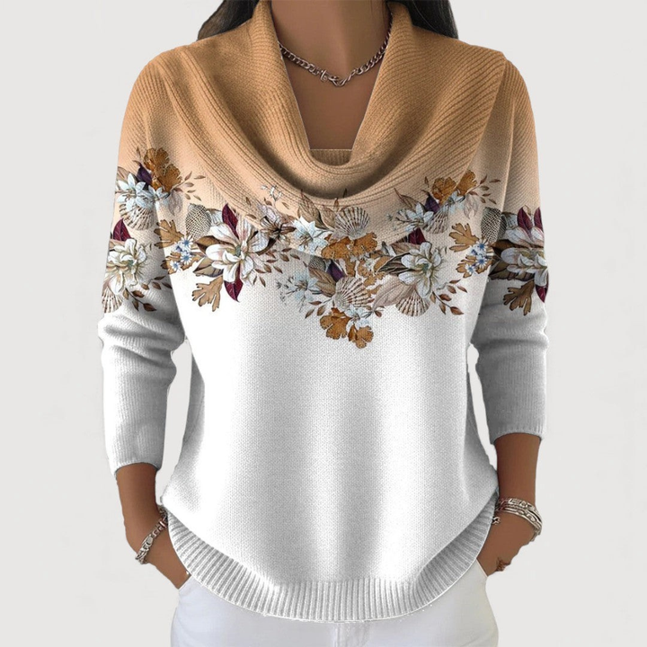 Alora Floral Sweater with Soft Neckline