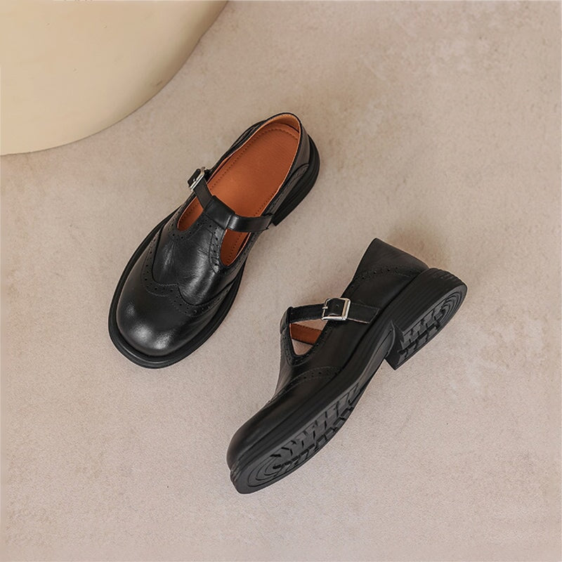 BernaStep Leather Mary Janes