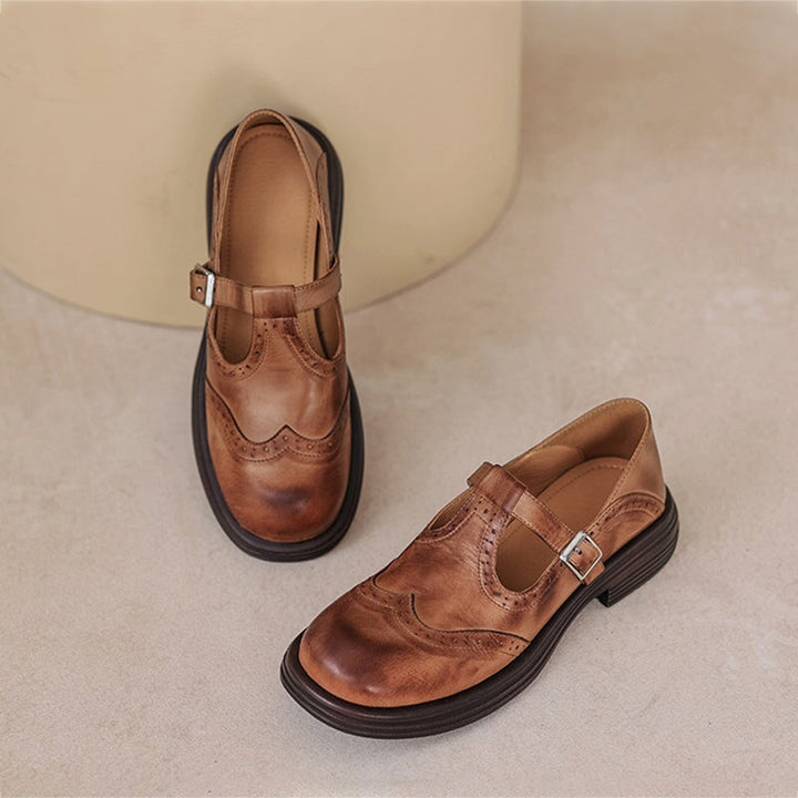 BernaStep Leather Mary Janes