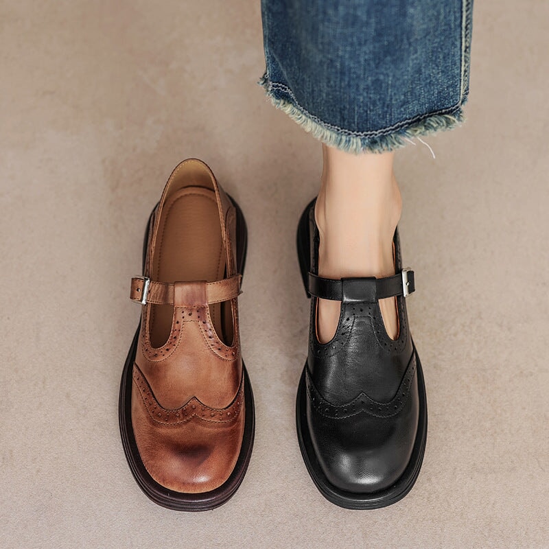 BernaStep Leather Mary Janes